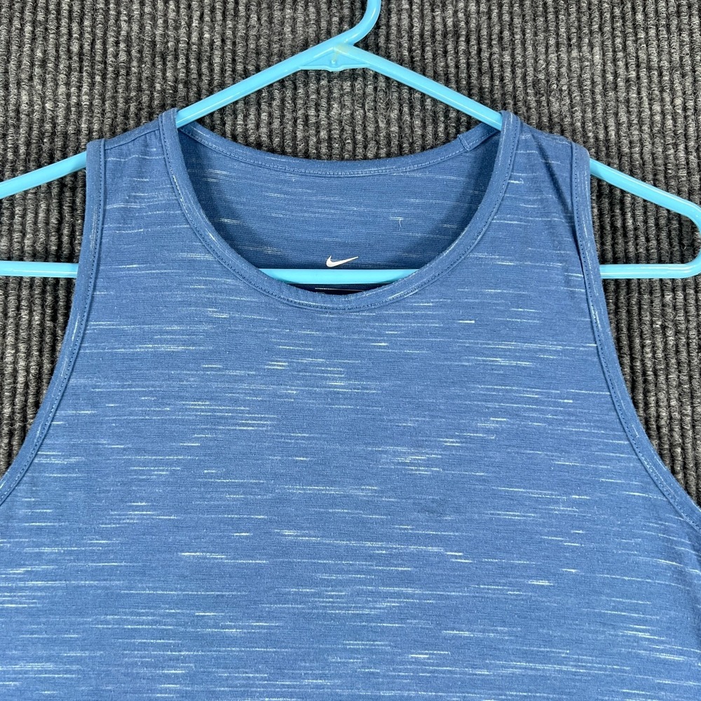 Nike Womens Tank Top Small Blue Activewear Shirt Sleeveless Dri-Fit Gym Run Lift